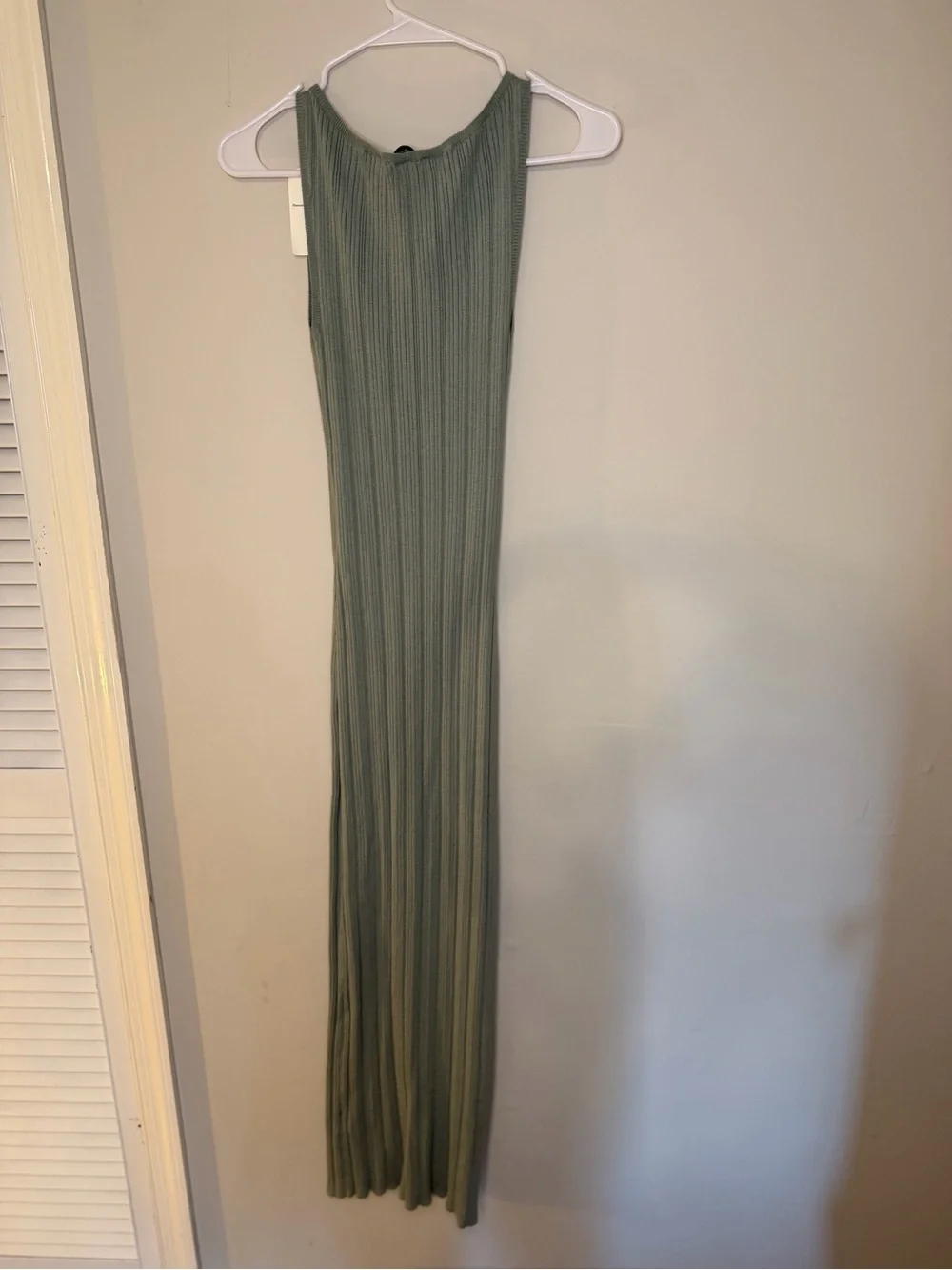 Abercrombie & Fitch Ribbed Sleeveless Dress - Sage Green, Size S. NWT!!